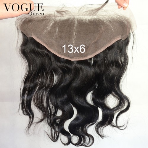 13x6 Full Lace Frontal Body Wave Human Hair,Bleached Knots,Natural Color
